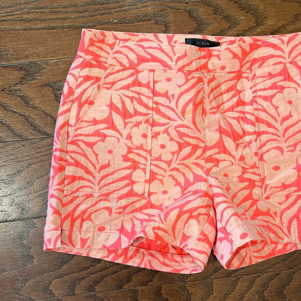 J Crew tropical neon shorts, size 2 - Picture 3 of 9
